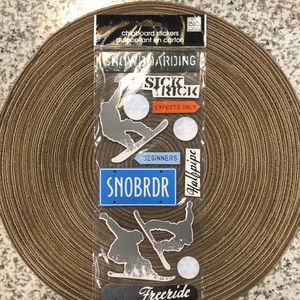 MAMBI Sticks Snowboarding Scrapbook Stickers